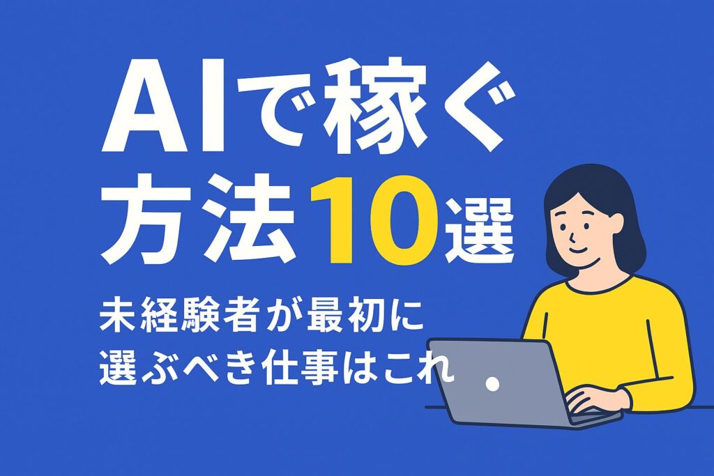 AIで稼ぐ方法10選｜未経験者が最初に選ぶべき仕事はこれ